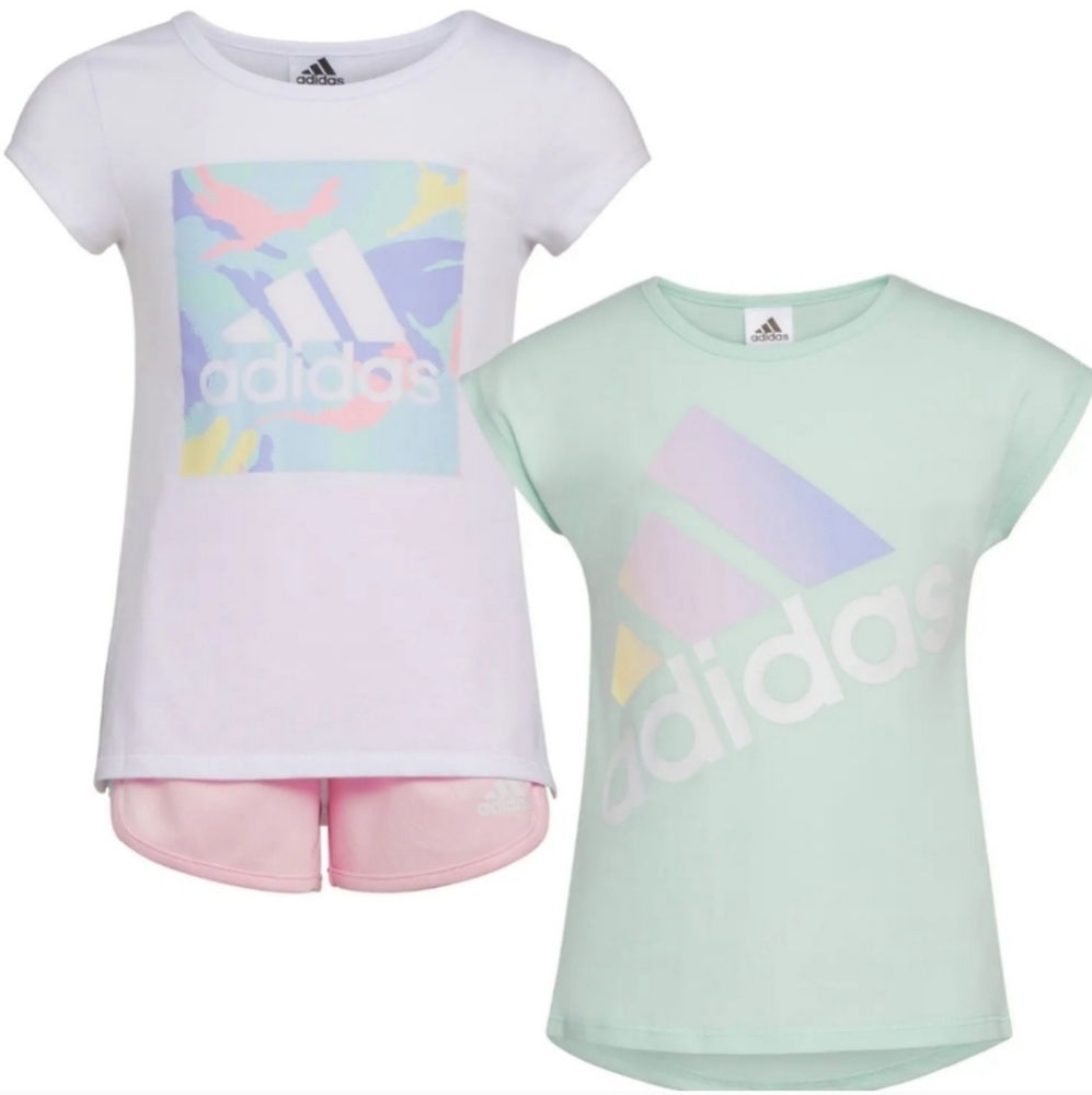 Adidas Girls' 3-Piece Set shirts short